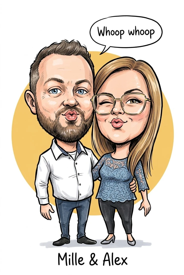 smileonx wall Karikatur: Mille & Alex